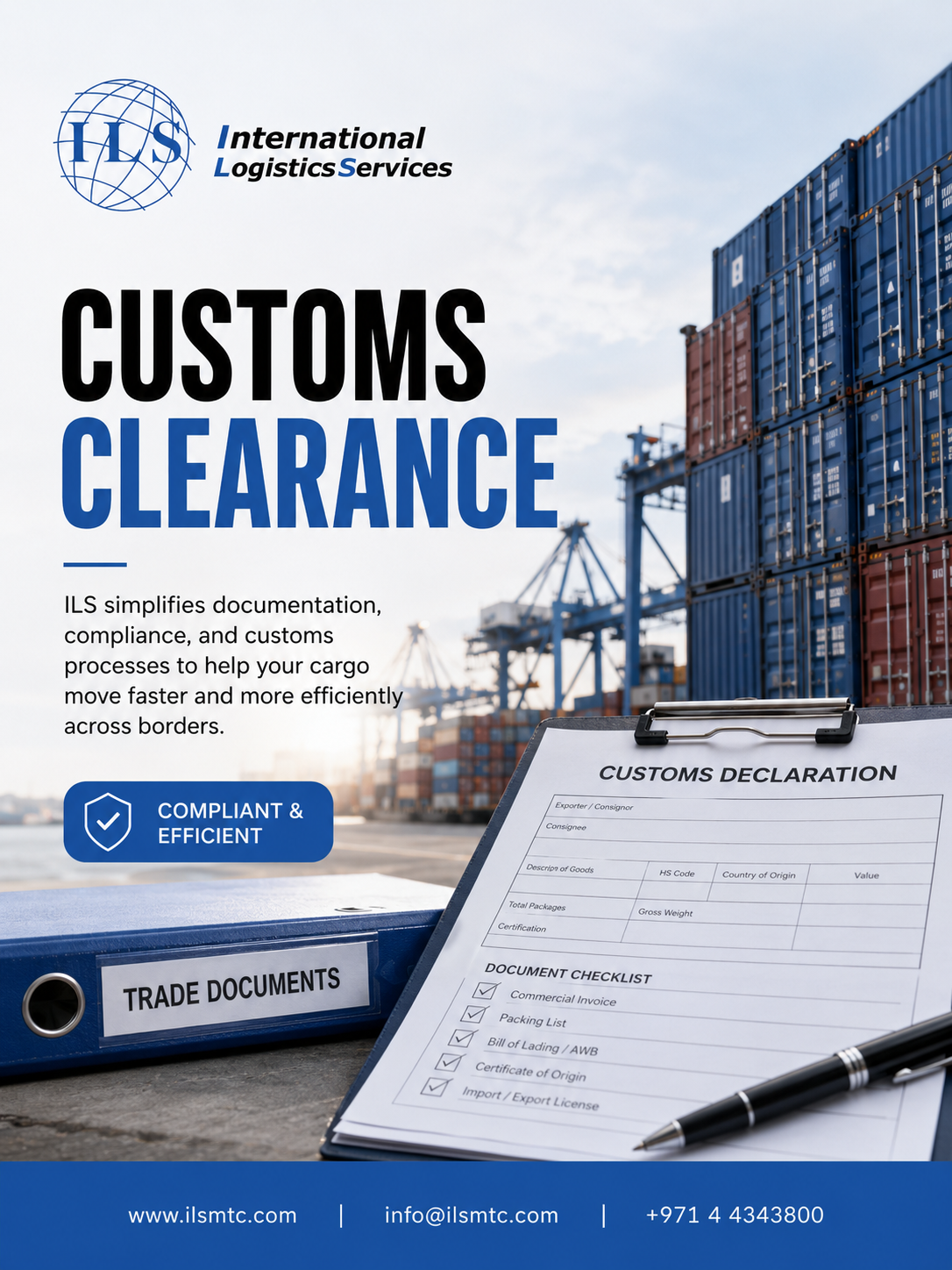 ILS social media design — Customs Clearance